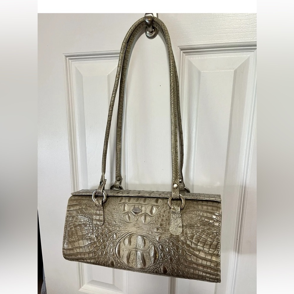 i santi croc embossed  Leather shoulder Bag